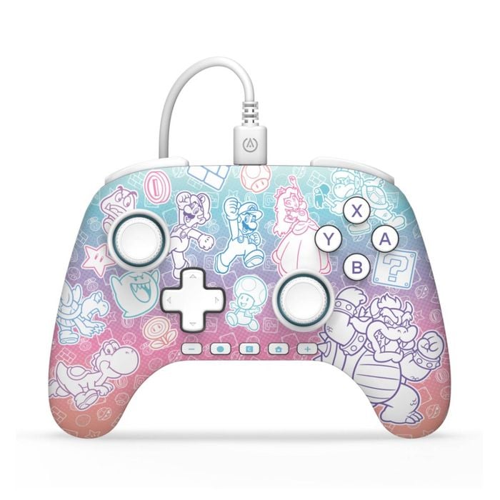 Powera Nintendo Switch 2 Advantage Wired Controller Mushroom Kingdom 3.5mm Jack