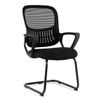 Costway Mesh Office Chair Reception Guest Armchair Black