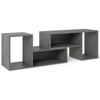 Costway 60"Modular TV Stand Entertainment Unit 2 Bookshelf Grey