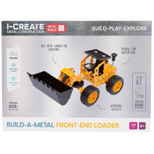 iCreate Build Your Own Metal Construction Vehicle Kit - 112 Piece Set