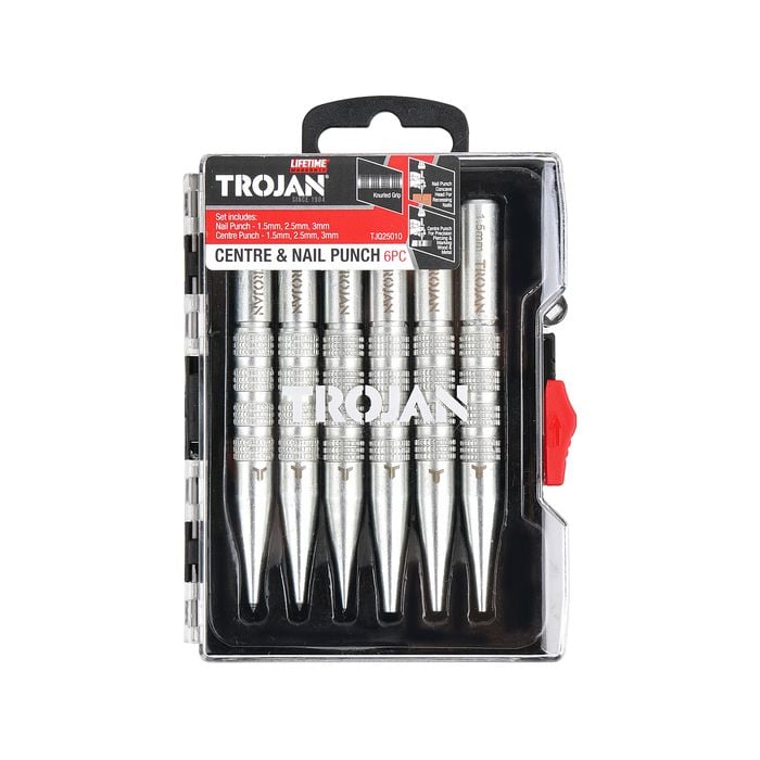 Trojan 6 Piece Centre & Nail Punch Set
