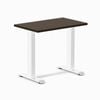 Desky Fixed Height Mini Dark Bamboo Desk 800x500mm White Frame
