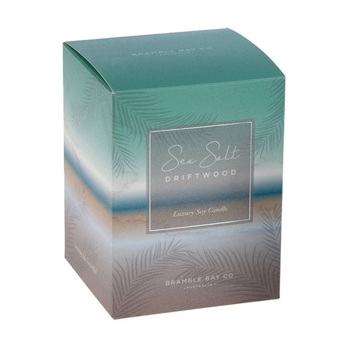 Bramble Bay Ocean Sea Salt & Driftwood Candle W/ Decorations Home Fragrance 300g