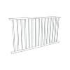 ProtectorAl 0901 - 1799 x 950mm Pearl White Aluminium Flat Top Square Picket Balustrade Panel