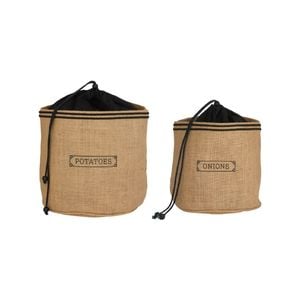 Hessian Preserving Bag Set - Potato And Onion