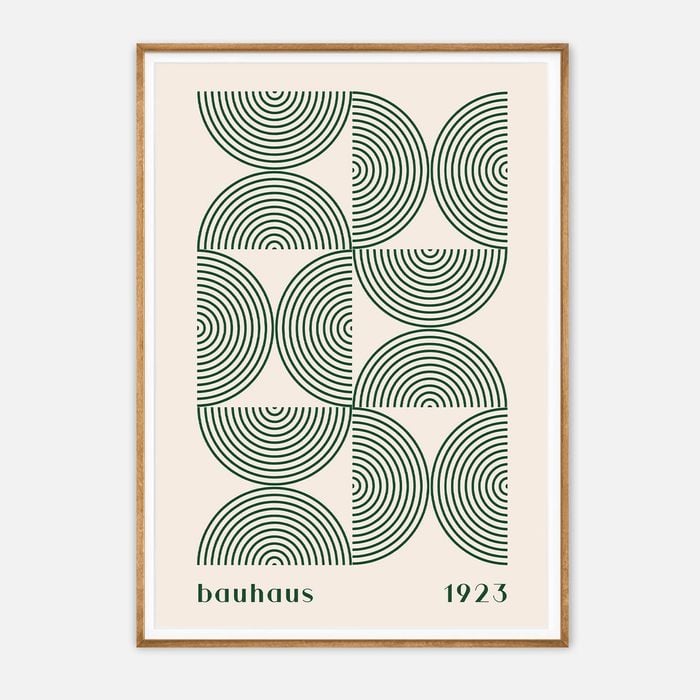 Galrie Bauhaus 1923 Art Print - Stunning Geometric Artwork for Modern Decor, Wood Frame, A0 84 x 119cm (33 x 47inch)