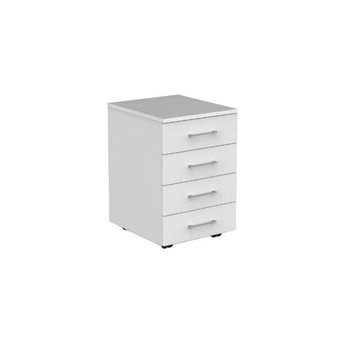 Olg Ekosystem Mobile Pedestal 4 Drawer White W400mm X D460mm X H600mm