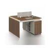 Modern Furniture ANDERSON 2 People Back to Back Workstation 120cm Hazelnut&Beige