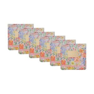 6pk Gibson Gifts Saffron Mini Jotter Stationery Notebook Floral Theme