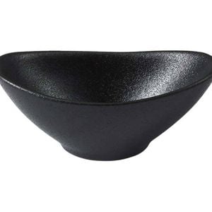 Maxwell & Williams Caviar Black Oval Sauce Bowl 11x4cm Porcelain Condiment Dish