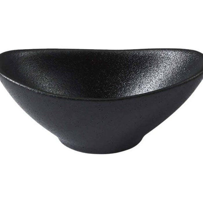 Maxwell & Williams Caviar Black Oval Sauce Bowl 11x4cm Porcelain Condiment Dish