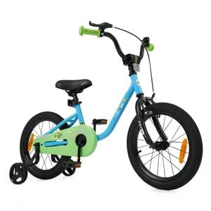 Costway Kids Adjustable Bike Removable Training Wheel Age4-7 Blue