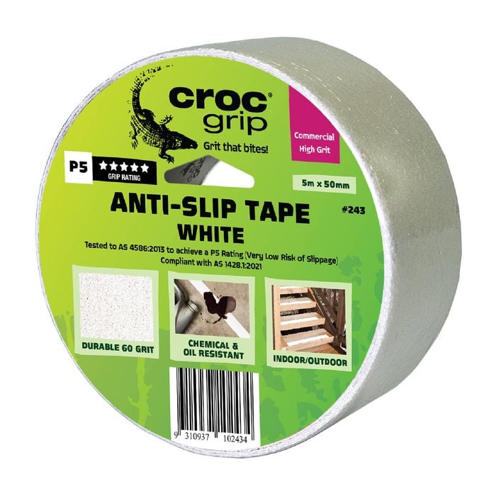 Croc Grip 5m x 50mm White Anti-Slip Tape