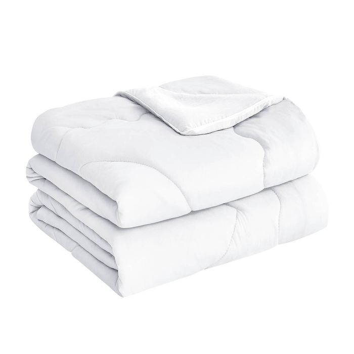 LINENOVA Cooling Blanket Comforter Summer Quilt - Queen,White