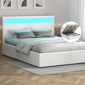 ALFORDSON Bed Frame RGB LED Gas Lift King