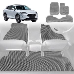 6D Diamond Car Floor Mats for Honda ZR-V 2023-Current-Full Set-Grey-Outback GT