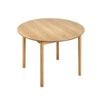 Oikiture Wooden Dining Table 100cm Round Table 4 Seater Pine Wood Legs Natural