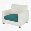 Anyhouz Sofa Cover Teal Blue Polyester Thick Stretchable Cushion For Living Room 1pc Normal Size 45-60cm