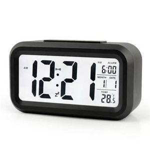 Catzon Led Display Alarm Clock With Temperature Tester 12/24h Mode-black