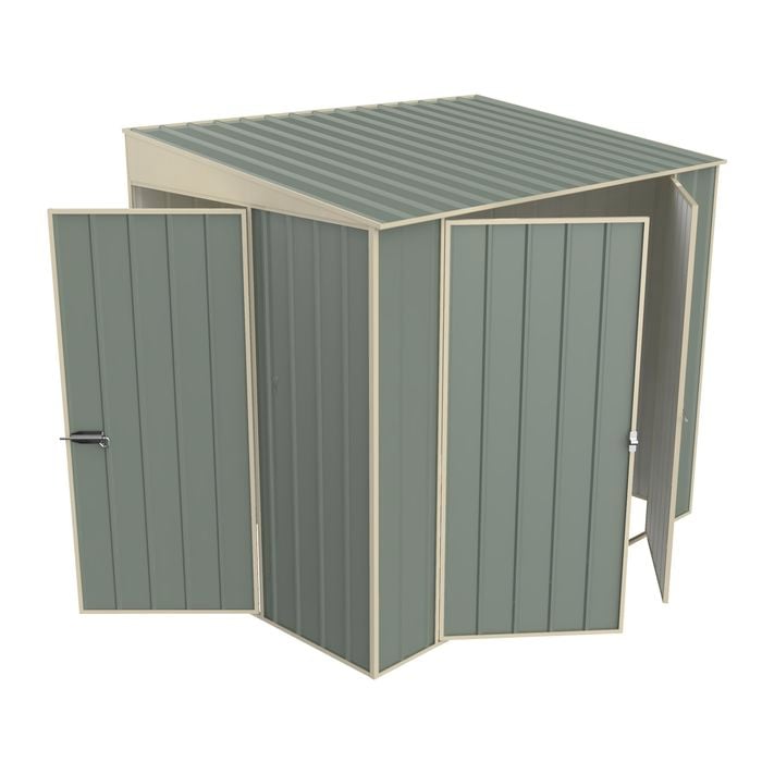 Build-a-Shed 1.5 x 2.3 x 2.0m Skillion Double Hinged Side Door Shed - Green