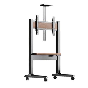 North Bayou Black Anchor Electric Mobile Tv Stand Cart Mount Bracket  With Universal Wheels & 70kg Max Load