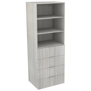 Lugna 2048 x 750 x 580mm Mist 2 Shelf 4 Drawer Storage Cabinet