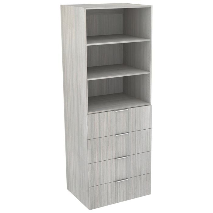 Lugna 2048 x 750 x 580mm Mist 2 Shelf 4 Drawer Storage Cabinet