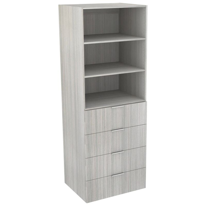 Lugna 2048 x 750 x 580mm Mist 2 Shelf 4 Drawer Storage Cabinet