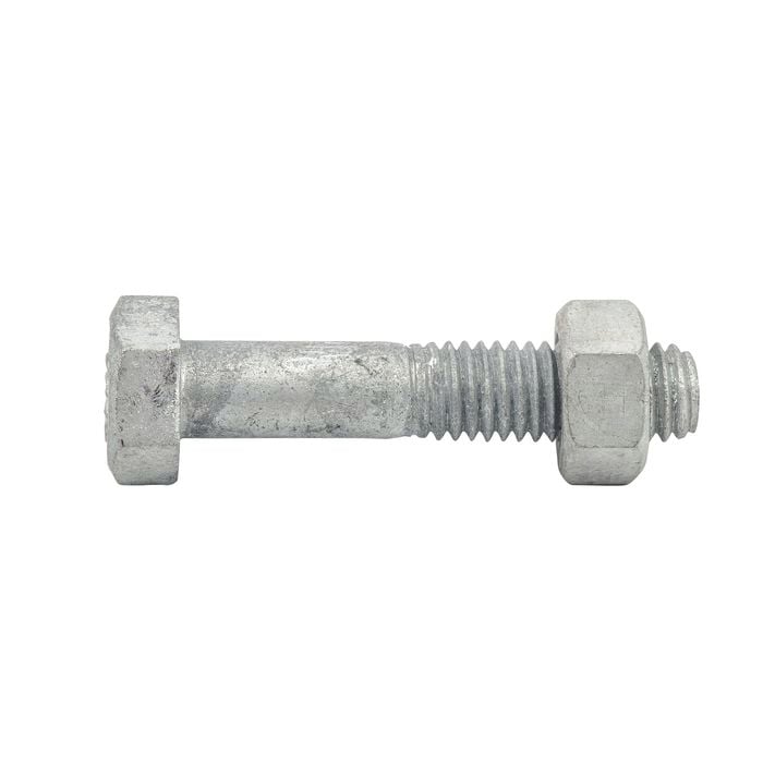 Zenith M8 x 40mm Hot Dipped Galvanised Hex Head Bolt And Nut - Each