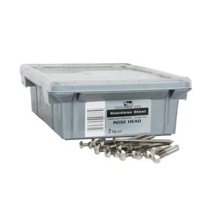 NZ Nails 60 x 3.15mm 316 Stainless Steel Rose Head Nail - 2kg Box