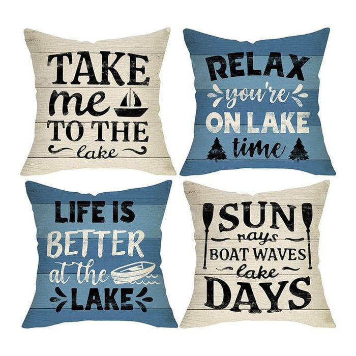Catzon 4 Pcs Summer Decorative Throw Pillow Covers for Bedroom Living Room 50X50cm