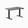 Desky Dual Sit To Stand Dark Bamboo Desk 1200x750mm Matte Black Frame