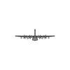 Ignite Laser Lockheed MC-130J - Special Operations Transport Aircraft Silhouette Metal Wall Art Coated Black 47 inch - 120 cm