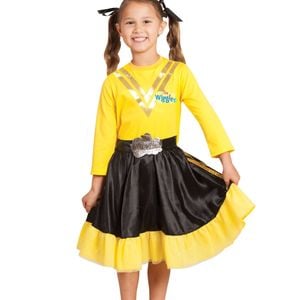 The Wiggles Yellow Deluxe Halloween Costume for Kids Official TV Character Outfit, 3-5-YRS