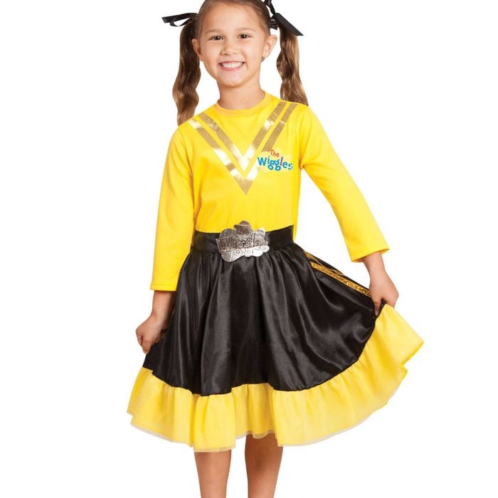 The Wiggles Yellow Deluxe Halloween Costume for Kids Official TV Character Outfit, 3-5-YRS