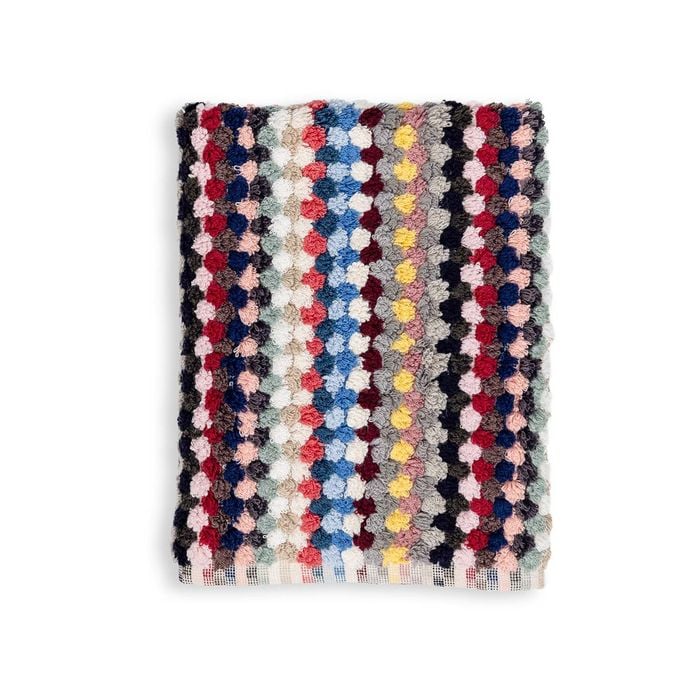 Miss April Pompom Multicoloured 80x55 Bath Mat