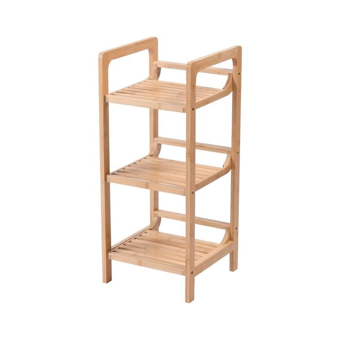 Takara Okin 3-tier Natural Bamboo Shelf Natural Colour 30x30x70cm