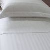 Jason Commercial Single Bed Easy Care Satin Stripe Flat/Top Sheet 180x285cm WHT