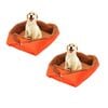 SOGA 2X Orange Dual-Purpose Cushion Nest