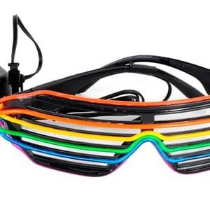 LED Light-Up Rainbow Glasses Sunglasses Mardi Gras Gay Pride LGBTQ Party Costume