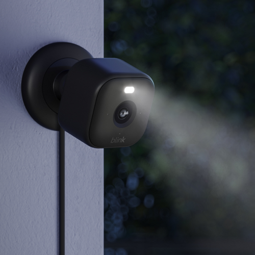 Night security camera up close.