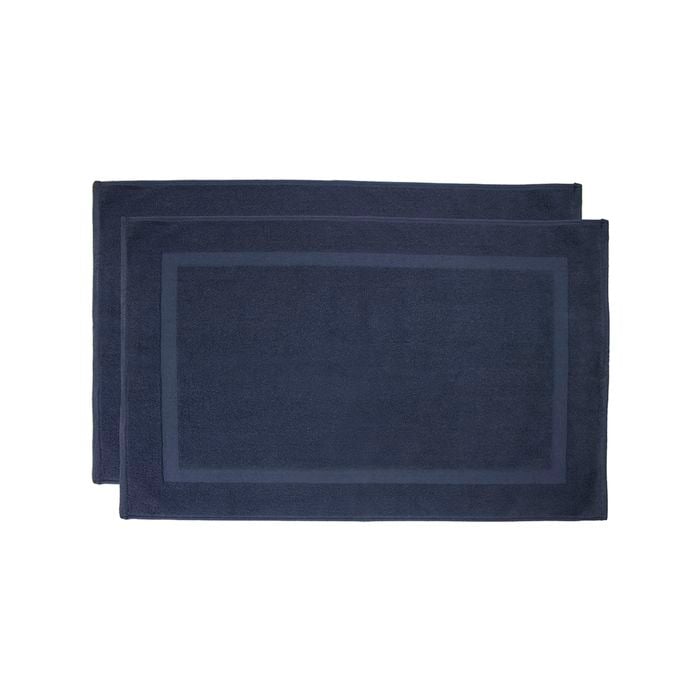 Chateau 2pack Bath Mat 50x75cm Navy