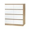 Oikiture 8 Chest Of Drawers Storage Cabinet Natural