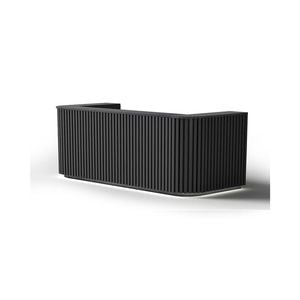 Modern Hotel Lobby HALO Reception Desk 240cm(W)x82cm(D)x105cm(H)- Black