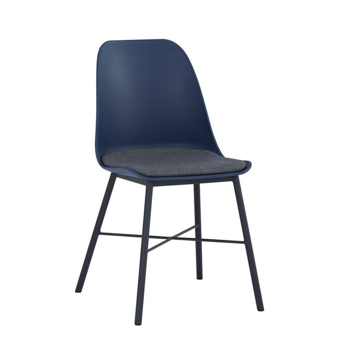 Modern Furniture LAXMI Dining Chair 83x45cm - Midnight Blue & Black