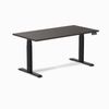Desky Dual Melamine Sit Stand Desk Matte Black Frame 150cm