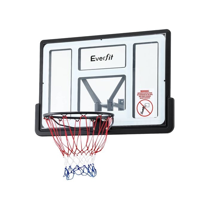 Everfit 43-inch Wall Mount Kids Basketball Hoop Backboard Outdoor Sports White