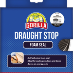 Gorilla 12mm x 3mm x 5m Black Draughts Stop Foam