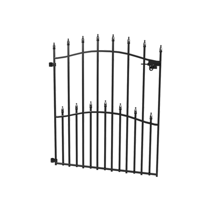 Peak 840mm Black Steel No-Dig Fencing Sheffield Fence Gate