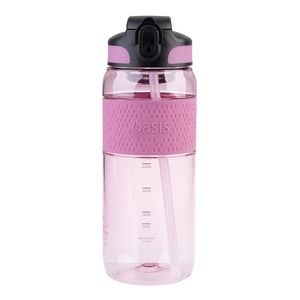 Oasis Tritan Sports Bottle with Sipper and Straw 800ml - Pink Berry